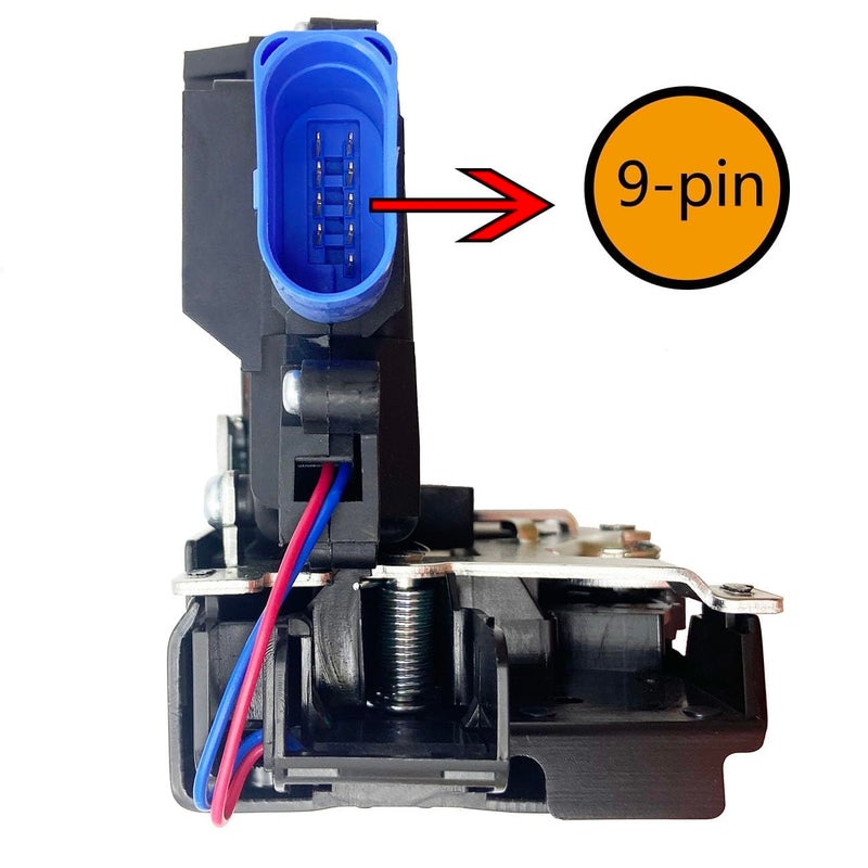 Cheriezing Power Door Lock Latch Actuator Motor Front Left Driver - Compatible with 2002-2010 Cayenne Phaeton Touareg - 9 Pin Replaces# 3D1837015AB - Image 3